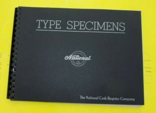 Ncr - The National Cash Register Company Type Specimen Book (1952) Rare