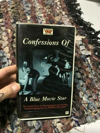 Confessions Of A Blue Movie Star Sexy Sleaze Mega Rare Big Box Slip Rare Oop Vhs
