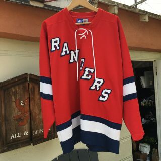 Vintage Rare Starter York Rangers Hockey Jersey In Size L