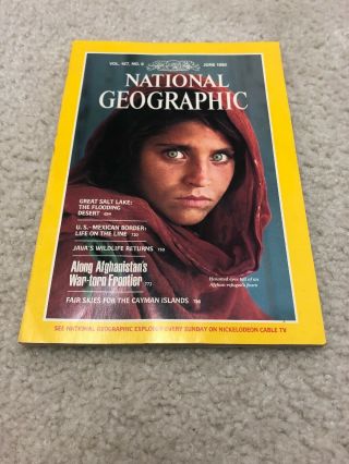 National Geographic Afghan Girl 1st Edition Vol.  167,  No.  6 Rare June 1985