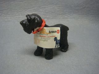 Rare Retired Schleich Dog Dogs Animal Model Black Schnauz With Tag Figure 16306