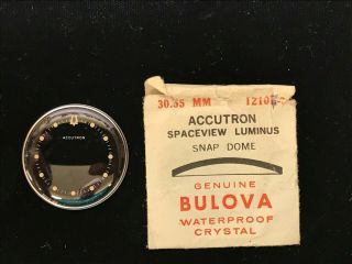 Accutron (spaceview Luminus Snap Dome),  30.  55mm,  Still In Package - Rare
