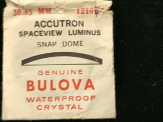 Accutron (Spaceview Luminus Snap Dome),  30.  55mm,  Still In Package - RARE 3