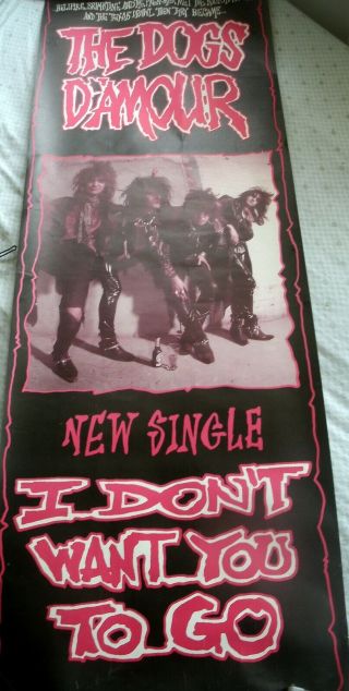 Dog D`amour Rare And Gigantic Poster 150cm X 52cm Very Rare Promo