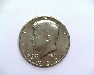 1980 - P Kennedy 50 Cents Exceptional Uncirculated Very Rare This
