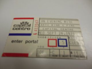 1979 Earth Wind & Fire Concert Ticket Stub Capital Centre Landover Md Cool Rare