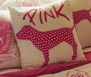 Victoria’s Secret Pink Vintage Rare/htf Decor Polka Dot Dog Pillow
