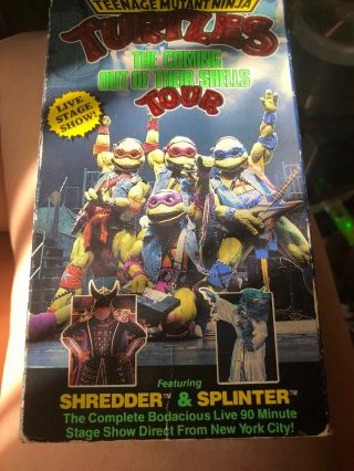 Teenage Mutant Ninja Turtles - The Coming Out Of Their Shells Tour Vhs 1990 Rare
