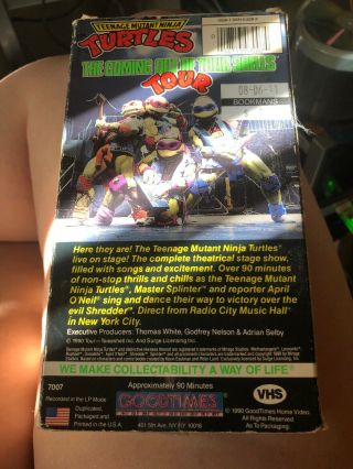 Teenage Mutant Ninja Turtles - The Coming Out Of Their Shells Tour VHS 1990 Rare 2