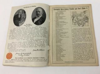 RARE 1900 SWAMP - ROOT Medical ALMANAC Dr.  Kilmers ADVERTISING book brochure 3