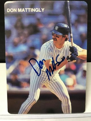 Very Rare Don Mattingly Autographed 1986 Cunningham /broder Photo Card