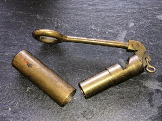 Rare Vintage Ww1 Brass Bore Inspection Tool - Enfield Etc