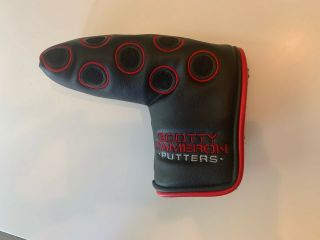 Scotty Cameron Rare Red Piping 7 Point Ballistic Woodland Putter Head Cover 2