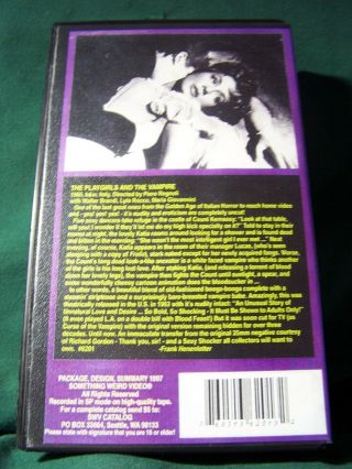 Playgirls and the Vampires VHS Something Weird Video Cult Rare Trash 1960 2