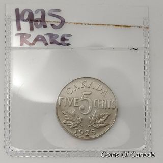 1925 Canada 5 Cents Coin Rare Key Date In Acid Pkg.  Coinsofcanada