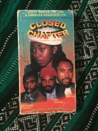Vhs Tape Pal Format Ultra Rare Nigerian Drama " Closed Chapter " Htf Ships