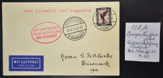 Germany 1931,  $$$,  Zeppelin,  Rare Öhringen Airship Airmail Flight Card Look