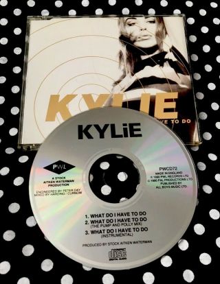 Kylie Minogue - What Do I Have To Do Rare 1991 Cd Single S/a/w Pwl