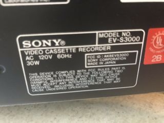 Sony EV - S3000 video cassette recorder hi8 rare machine With One Tape 6