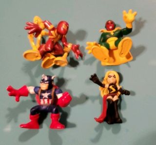 Marvel Hero Squad Rare Ms Marvel (warbird) Iron Spiderman Captain America