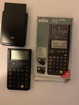 Rare Braun World Traveller Et 88 Calculator Time Date World Alarm