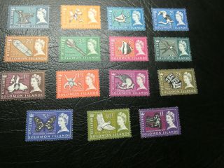 Rare British Solomon Islands1965 Sg112 - Sg126 Full Set Mnh €75 Gem