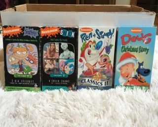 Assorted Nickelodeon Doug,  Rugrats,  Ren & Stumpy,  Snick Rare Vintage Vhs Movies