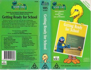 Sesame Street Getting Ready For Schooltime Vhs Video Pal A Rare Find