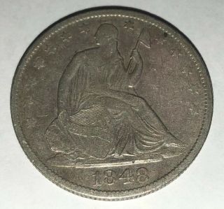 1848 O Seated Liberty Half Dollar Rare Xf Scarce Key Pq Silver