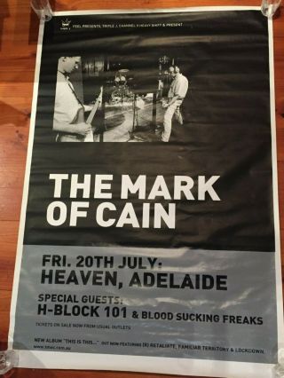 The Mark Of Cain - Rare Large Australian Tour Promo Poster