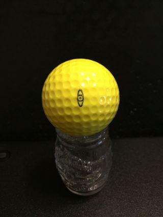 Vintage Ping Karsten Solid All Yellow Old Golf Ball Rare Very Hard To Find