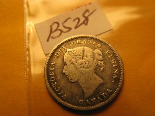 Canada 1892 5 Cent Rare Silver Coin Id B528.
