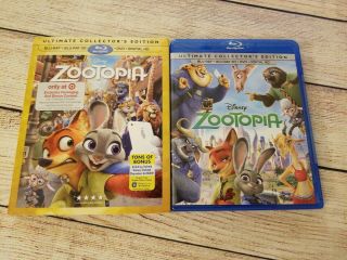 Zootopia 3d (3d,  Blu - Ray,  Dvd) Oop Target Exclusive W/ Rare Slipcover.  Disney
