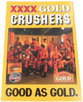 . RUGBY LEAGUE.  1995.  RARE SOUTH QUEENSLAND CRUSHERS PLAYER PROFILE LARGE BOOKLET 2