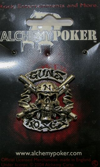 Poker Rox Guns N Roses Pin Clasp Rare Pc257