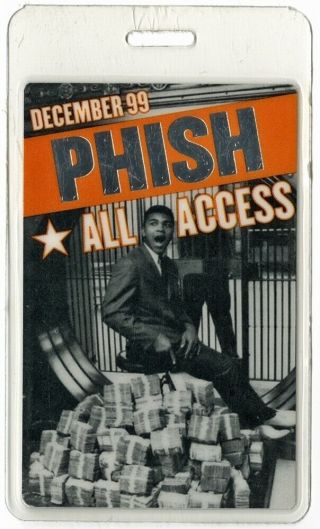 Phish Authentic 1999 Concert Tour Laminated Backstage Pass Trey Anastasio Rare