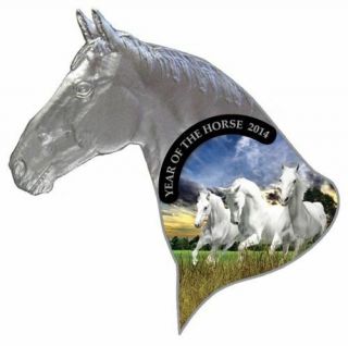 Niue 2014 Year Of The Horse Blister Silver Proof Coin Rare