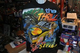 Rare Dale Earnhardt Sr Bass Pros Shops The Thrill Double Sided T - Shirt