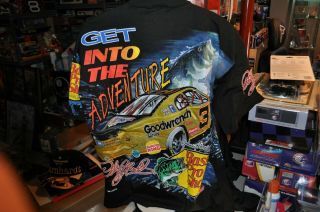 RARE Dale Earnhardt Sr Bass Pros Shops The Thrill Double Sided T - Shirt 2