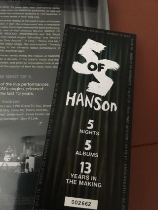 5 of 5 Hanson Concert Set - DVDs,  Best of CD,  Show Posters & Ticket 5of5 Rare 3