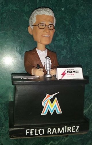 Felo Ramirez Miami Marlins Talking Bobblehead Rare Collectible Memorabilia