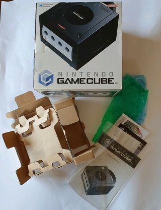 Vintage Nintendo Gamecube Empty Box/shipper/manuals Rare 2002 Black Pal Vgc