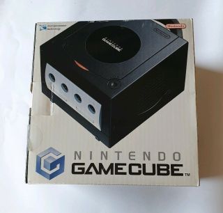 Vintage Nintendo Gamecube EMPTY BOX/SHIPPER/MANUALS rare 2002 black PAL vgc 2