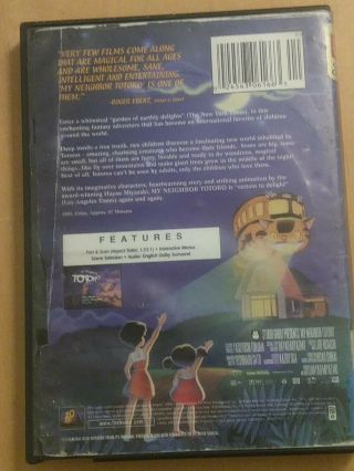 My Neighbor Totoro (DVD,  2002) RARE Fox DUB OOP Studio Ghibli 2