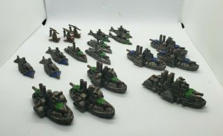 Painted Man O War Dwarf Fleet - Games Workshop Oop Rare