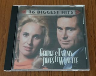 George Jones & Tammy Wynette " 16 Biggest Hits " Rare 1999 Usa Cd Album