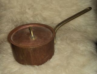 Rare Coventry Copper 18 Saucepan Montreal Canada Boulevard Nickel Lined Lid