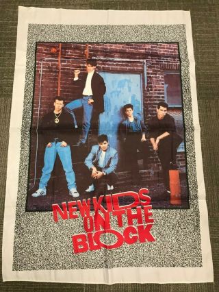 Kids On The Block; Nkotb; Silk; Fabric; Poster; Rare; Vintage; Concert Item