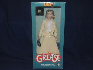 Rare Franklin Sandy From Grease Vinyl Doll With Stand & Box