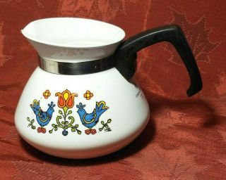 Rare Vintage 1975 Corning Ware Country Festival Bluebird 6 Cup Tea Pot